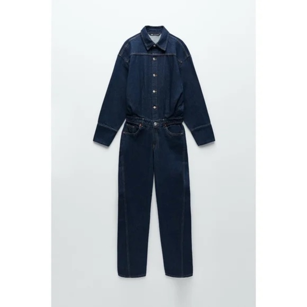 BRAND NEW w/ Tags - Zara - Jumpsuit Playsuit One Piece Overalls Denim - Small
